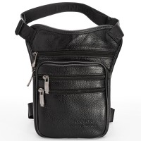 Leather Motorcycle Drop Leg Bag For Men Waist Fanny Pack for Travel Outdoor Hiking Cycling Riding